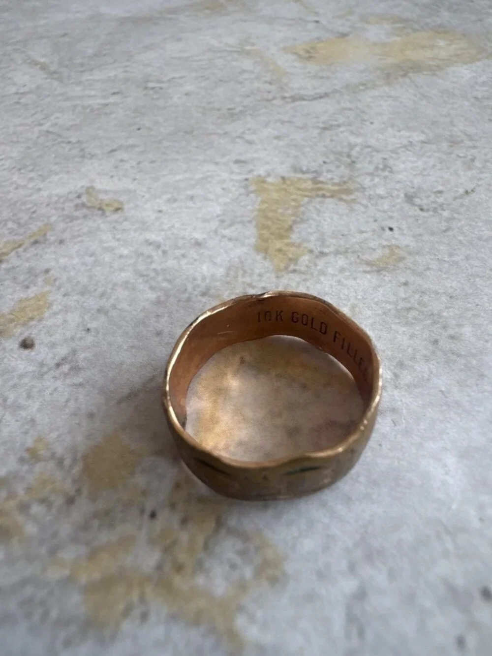 TINY 10K Gold Filled Vintage Ringe Size 4 Clark & Coombs C & C Stamped Band